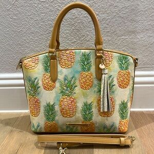 Brahmin Duxbury Pompano Leather Pineapple Satchel